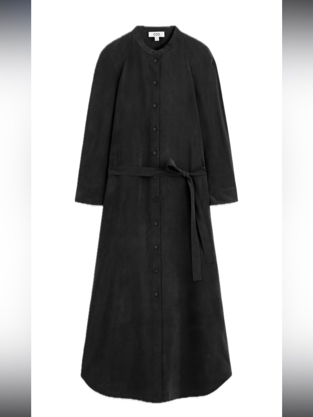 COS New Long Button-Front Belted Dress